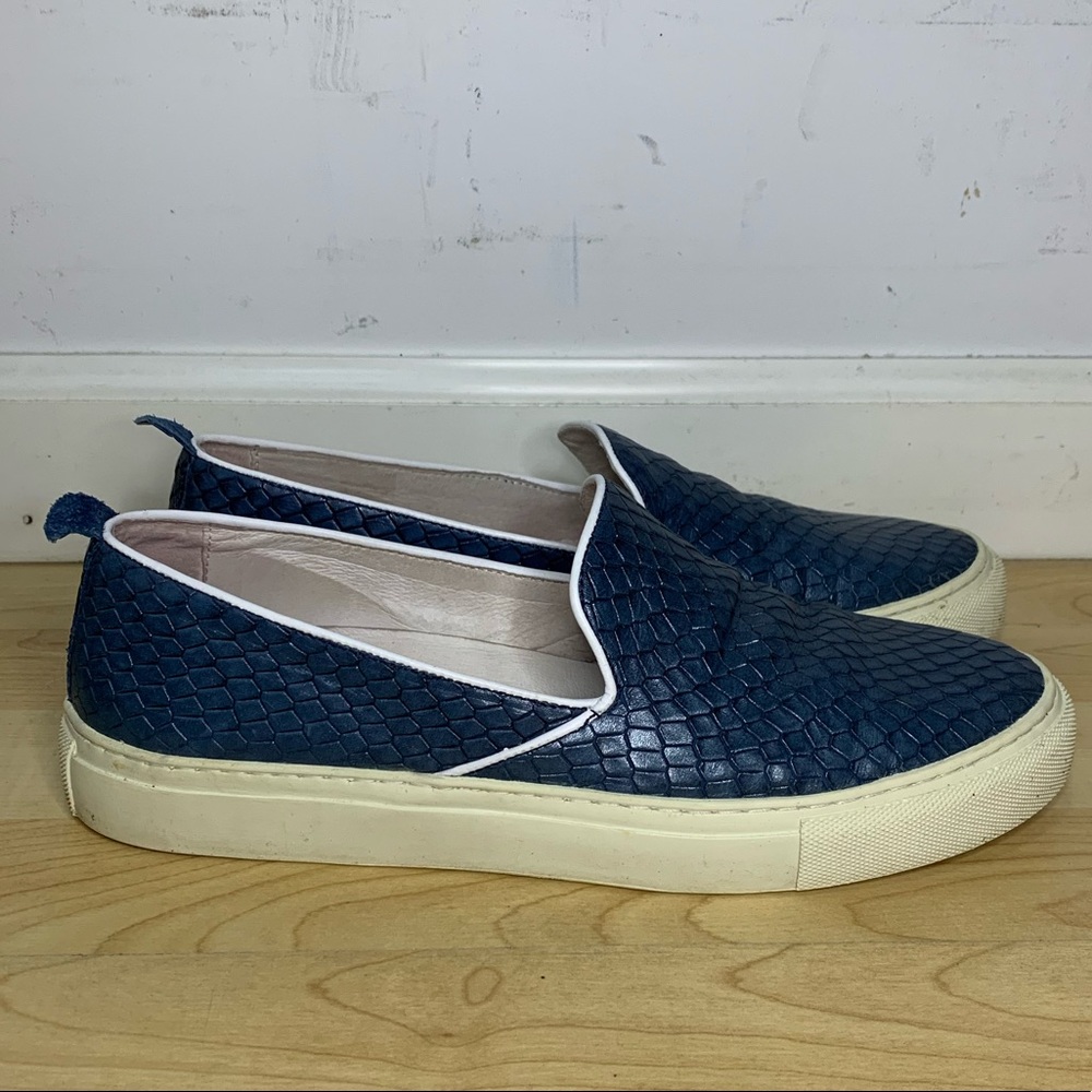 Slate & Stone Snakeskin Embossed Leather Sneakers
